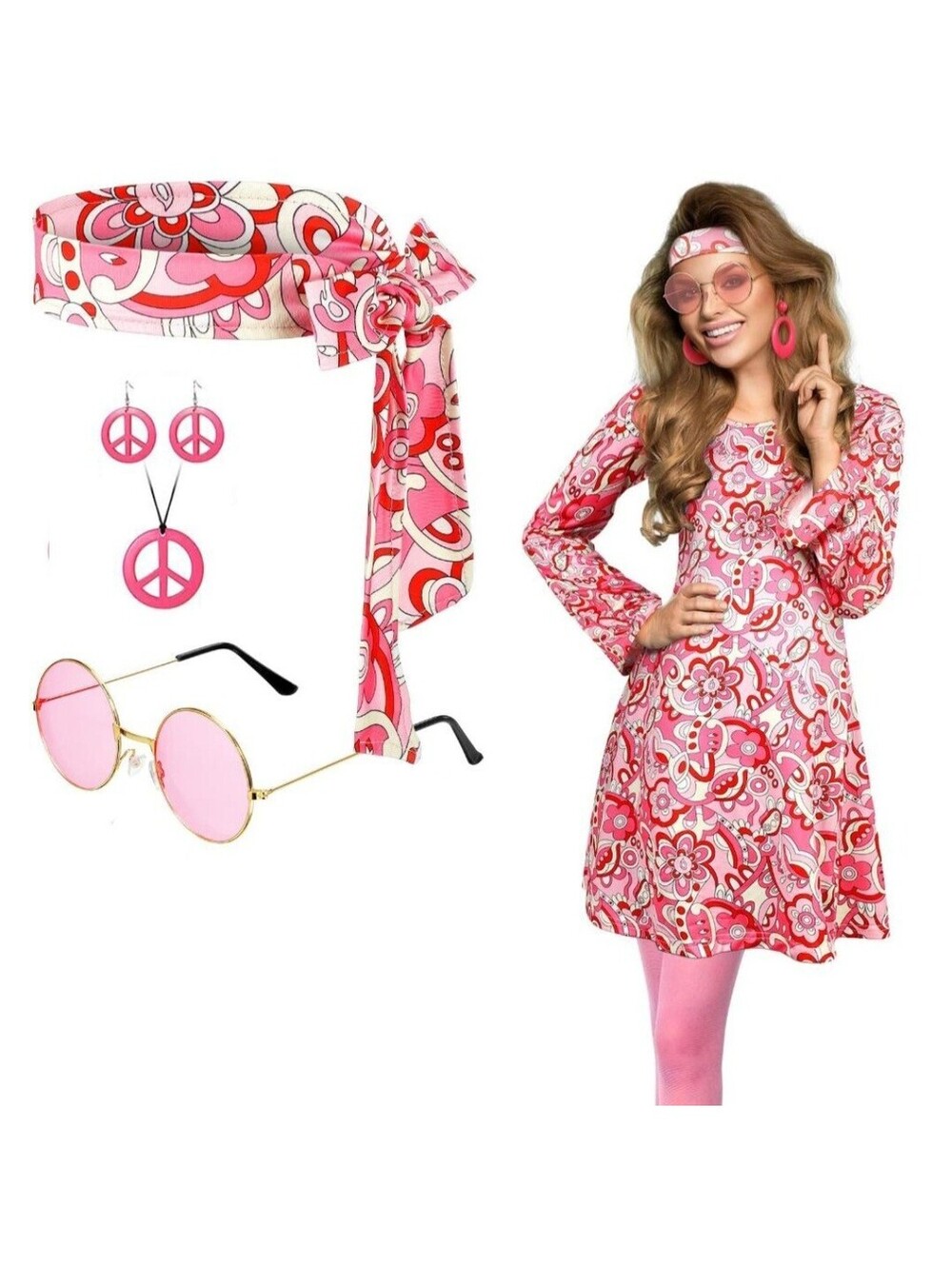 Pink Retro Swirl Costume Set